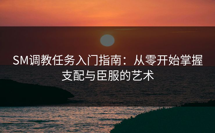 SM调教任务入门指南：从零开始掌握支配与臣服的艺术  第1张