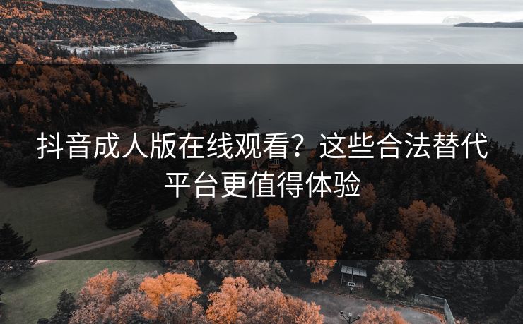 抖音成人版在线观看？这些合法替代平台更值得体验